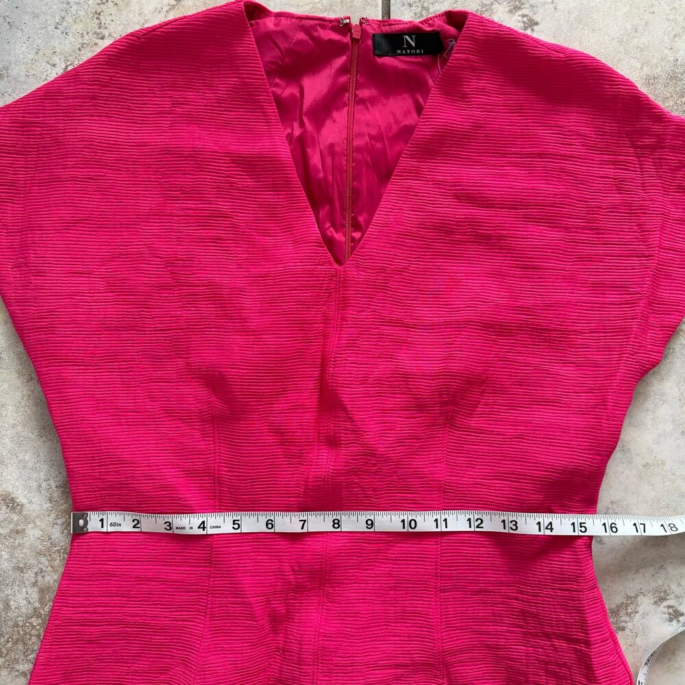 Natori Pink Sheath Textured Short Dress size 6 NEW retail $169 - Picture 5 of 10